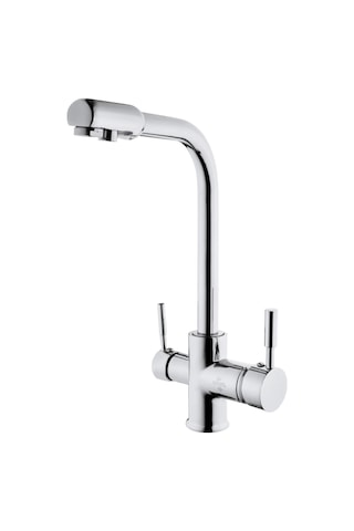 Melekyapı Çift Mix Kartuşlu Aç-Kapa Arıtmalı Mutfak Eviye Bataryası Krom