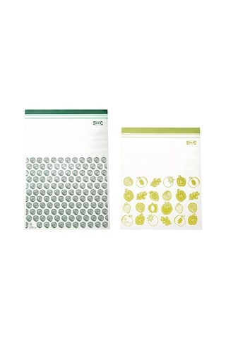 Ikea Istad Kilitli Buzdolabı Poşeti 30'lu 29 X 38 Cm / 27 X 31 Cm Yeşil Koyu Yeşil