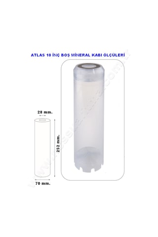 Atlas 10 İnç Doldurulabilir Boş Mineral Kabı