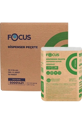 Dispenser Peçete, Masaüstü Peçete, 18x24 Cm 18 Paket X 150 Adet Kolide Toplam 2700 Peçete