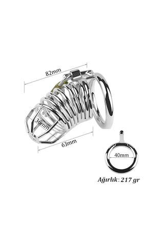 Pembe Tilki Metalik Penis Kilidi 45 MM