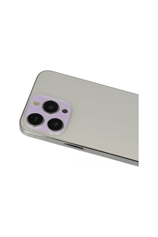 iPhone Uyumlu 13 Pro Max Rainbow Kamera Lens Koruma Cam - Mor