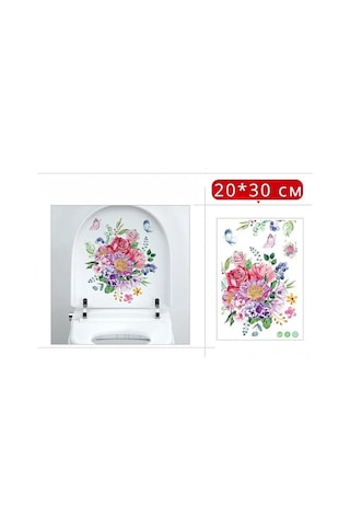 Hangfox Pvc Banyo Tuvalet Örtüsü Sticker, Su Geçirmez Ve Lekesiz, 20x30 Cm, Dekoratif Ve Yeniden Kullanılabilir, Turuncu Rengi Diğer