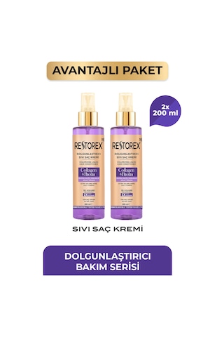 Kolajen & Biotin Dolgunlaştırıcı Sıvı Saç Kremi 2 X 200 Ml