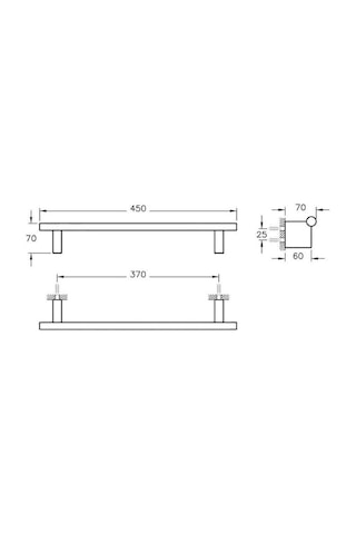 VitrA Diagon A44432 Havluluk 45Cm Krom