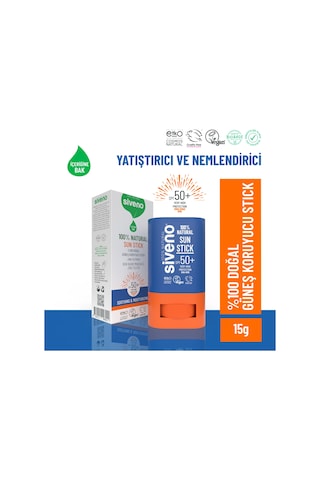 Siveno 100% Doğal Stick Güneş Koruyucu Mineral Filtreli Renkli Ton Eşitleyici Hassas Uva Uvb Spf50+ 15 G