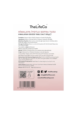 TheLifeco Himalaya Kristal Tuz Pembe 500 G