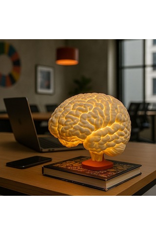 Brain Lamp Gerçek Ölçekli Beyin Şeklinde Masa Lambası