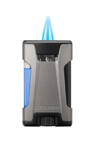Colibri Rebel Çift Jet Puro Çakmağı Gri