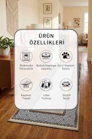 Yıkanabilir Yolluk 67 Kahve
