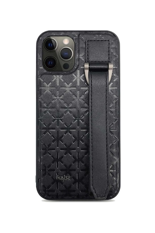 Kajsa Apple Uyumlu iPhone 12 Pro Max Kılıf Kajsa Neo Clasic Serisi Mono K Strap Kapak ZORE-218943