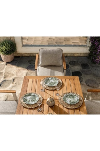 Onyx Bahçe & Balkon Masa Takımı Krem