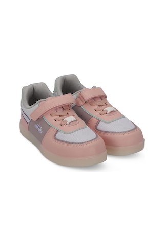 Slazenger  PERLE Çocuk Cırt Cırtlı Beyaz  -  Pembe  Sneaker