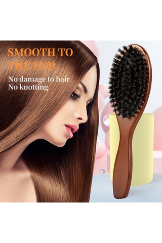 Xiyyadms Saç Tutanaklarını Çözücü Kuru Saç Fırçası - Domuz Tüyü Dişli Saç Bakımı Fırçası - Aşılamalı Saç Bakıma Yardımcı Fırça - Anti-statik Saç Fırçası