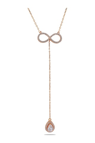 Kuyumcudukkani Zincirli"damla Sallantılı Sonsuzluk" Kolye-37211-r-w Rose Gold