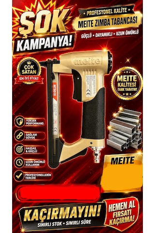 Meite 8016 Havalı Zımba Çakma Tabancası 4-16 Mm