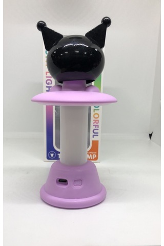 Kuromi Karekterli Rgb Işıklı & Şarjlı Yaylı Masa Lambası Renkli
