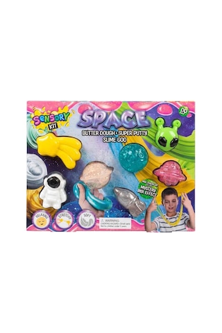 Uzay Temalı Slime Seti - Galaktik Renkli Oyun Jeli, Kendin Yap Süper Putty Duyusal Oyun Seti Çok Renkli