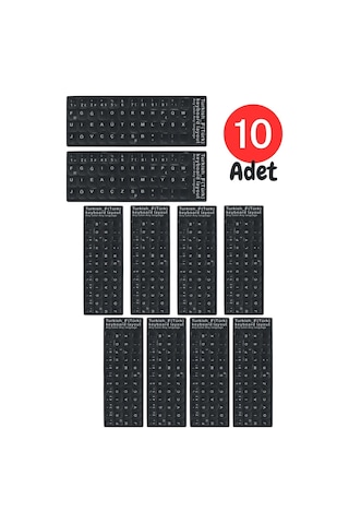 Mn6 Mf01 F Klavye Sticker/10 Adet-laptop Pc Uymlu-silinmez/türkçe F Klavye Sticker