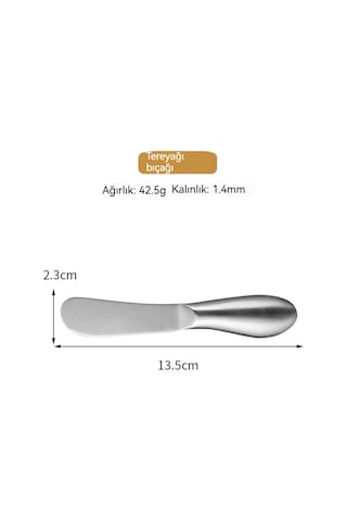 Aurora Tamamen Çelik Eyağıbıçağı Ayılmışbıçak Peynir Bıçağı Metal