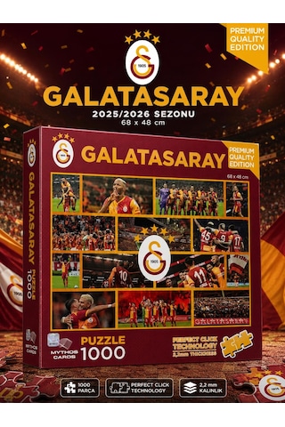 Mythos 1000 Parça Puzzle Galatasaray 2025/2026 Sezonu 68 X 48 Cm Resmi Lisanslı