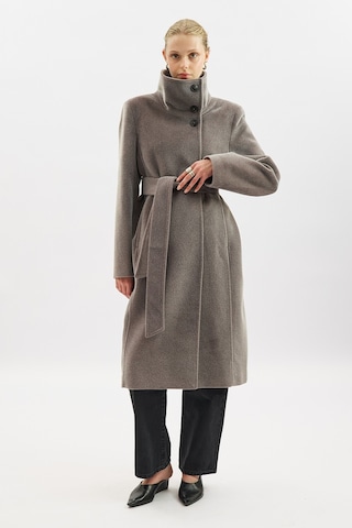 Manuka Premıum Kaşe Trench Tasarımlı Kaban Soft Gri Aw25kbn00014-1004 Soft Gri