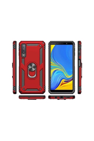 Samsung Uyumlu Galaxy A7 2018 Kılıf Zore Vega Kapak Kırmızı