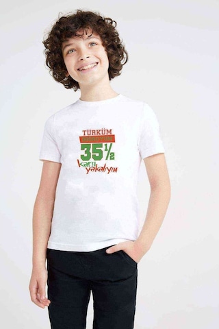 Tshirthane Türküm Doğruyum Karşıyakalıyım Izmir 35,5 Baskılı Unisex Çocuk B