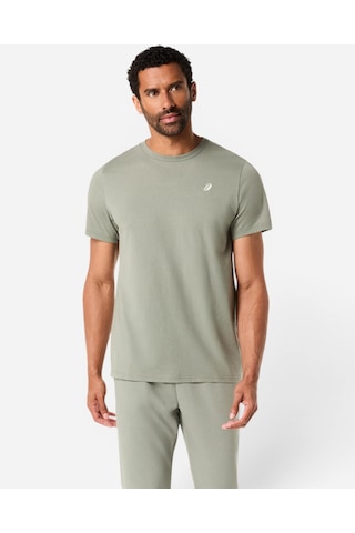 Asics Asıcs Spıral Embroıdery Tee Erkek Yeşil Kısa Kollu Tshirt 2031f458-301