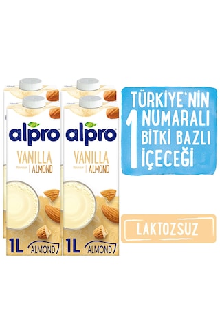 Alpro Vanilyalı Badem Sütü 4 x 1 L
