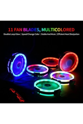 Didadodo 12cm Rgb Pc Soğutma Fanı - 1200 Rpm, Aura Sync Optimizasyonlu Kontrollü, Beyaz, Yüksek Performans Beyaz