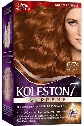 Koleston Supreme Kit Saç Boyası 6/74 Koyu Amber Kumral