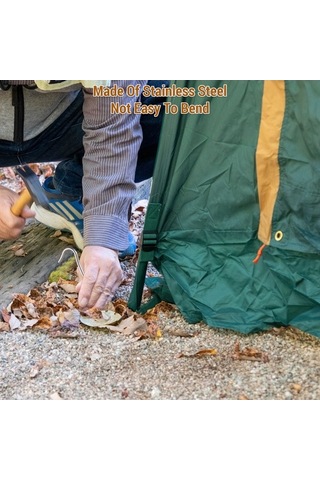 Tongxida Lixada 201 Paslanmaz Çelik Kazıklı Çadır Kancaları - 12 Adet, Kaymaz, Rüzgarlı, Çok Renkli Çok Renkli