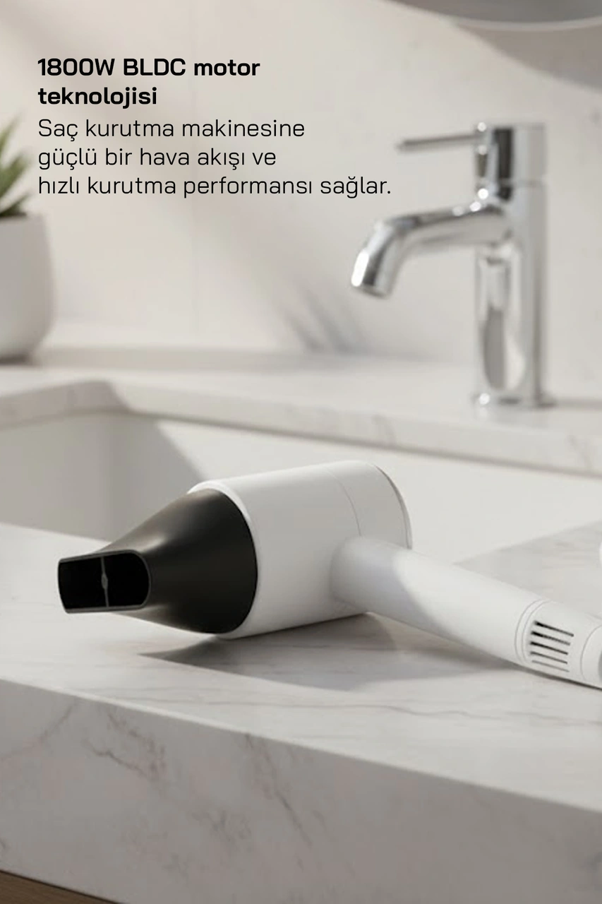 Shd-1705 Bldc Saç Kurutma Makinesi-beyaz