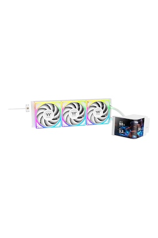 Thermaltake Magcurve 360 Ultra 6,67 İnc Amoled Ekranli 3x120mm Argb Beyaz Sivi Sogutma Kiti