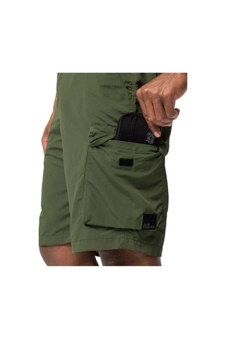 Jack Wolfskin Kalahari Cargo Erkek Şort Haki Siyah