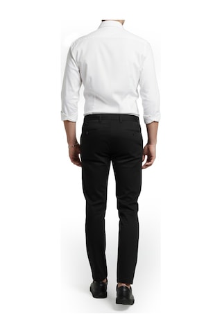 Deepsea Siyah Esnek Kumaş Slim Fit Beli Lastikli Günlük Spor Pantolon 2601070 Siyah