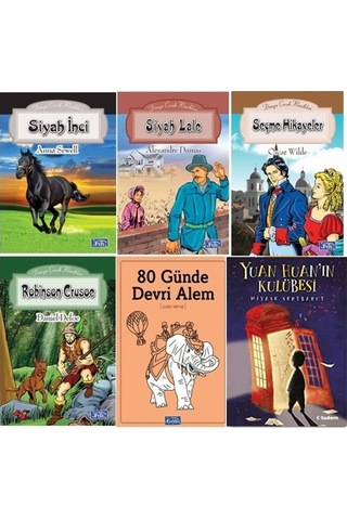 Yuan Huan Kulübesi,80 Günde Devri Alem,siyah Lale Ortaokul 6 Kitap Seti