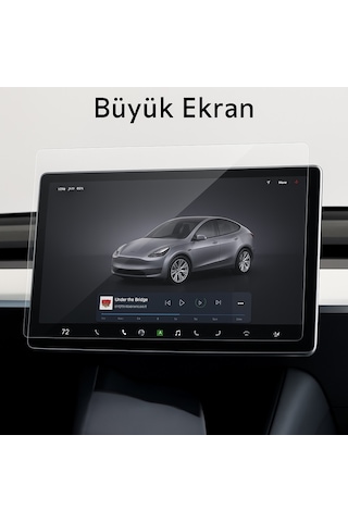 Tesla Model Y Juniper İçin Multimedya Ve Arka Yolcu Ekranı Uyumlu 9h Nano Ekran Koruyucu