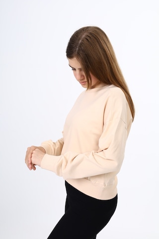 Toontoy Kız Çocuk Düşük Omuz Gazeli Okul Sweatshirt Bej