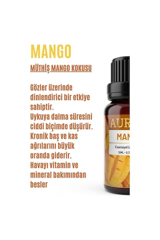 AURAN Mango Esansiyel Uçucu Koku Yağı Buhurdanlık Yağı 10ML