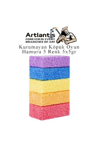 Köpük Hamur 5 Renk 5 Gr 1 Paket Kurumayan Köpük Oyun Hamuru Hafif Yumuşak Hamur Okul Öncesi Anasınıfı Kreş Etkinlikleri Çok Renkli