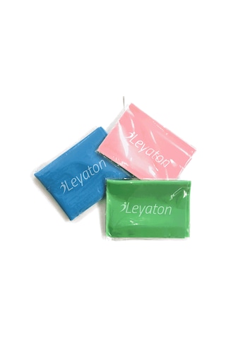Leyaton 3lü Pilates Lastiği Pilates Bandı Pilates Bandı 120x15cm