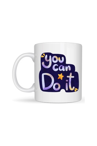 You Can Do It Motivasyon Kupası Model 132 İlham Veren Tasarım, Porselen Kupa, Ofis & Hediye Kupası