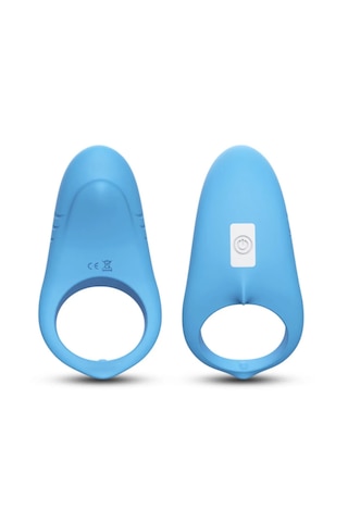 Carmine Shark 9 Modlu Wireless Kumandalı Su Geçirmez Lüks Penis Halkası Mavi