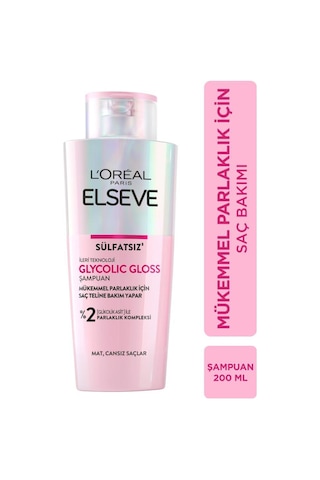 Elseve Glycolic Gloss Mükemmel Parlaklık Şampuan 200 ML + Saç Kremi 150 ML + Saç Tokası