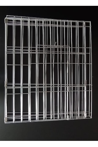 Köpek Kedi Çiti Panel Oyun Alanı 6 Parça Metal 100 x 63 CM