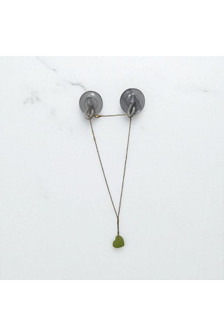 Karanlıkta Parlayan Fosforlu Kolye Zincirli Kalp Şekilli