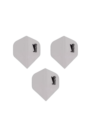 5 Set (15 Adet) Dartsan Dart Flight-flayt. 100 Micron Pet Beyaz
