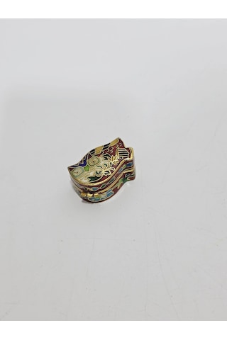 Antika Cloisonne Minyatür Kutu 3,9x2,3cm 104